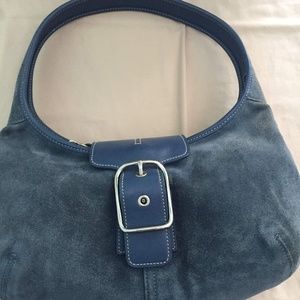 Coach - Authentic Blue Suede/Leather bag